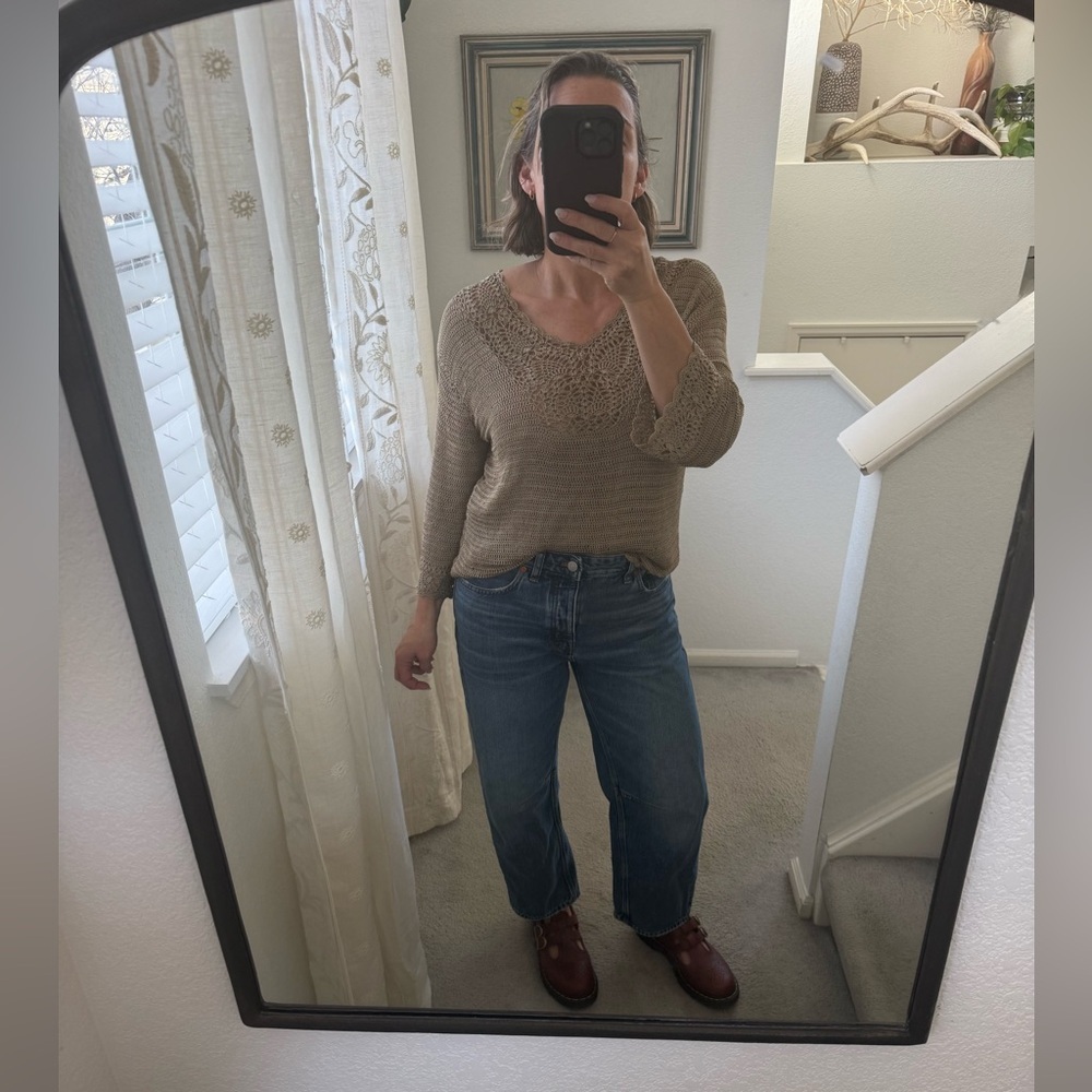 Champagne Bettie Page Taupe Sweater